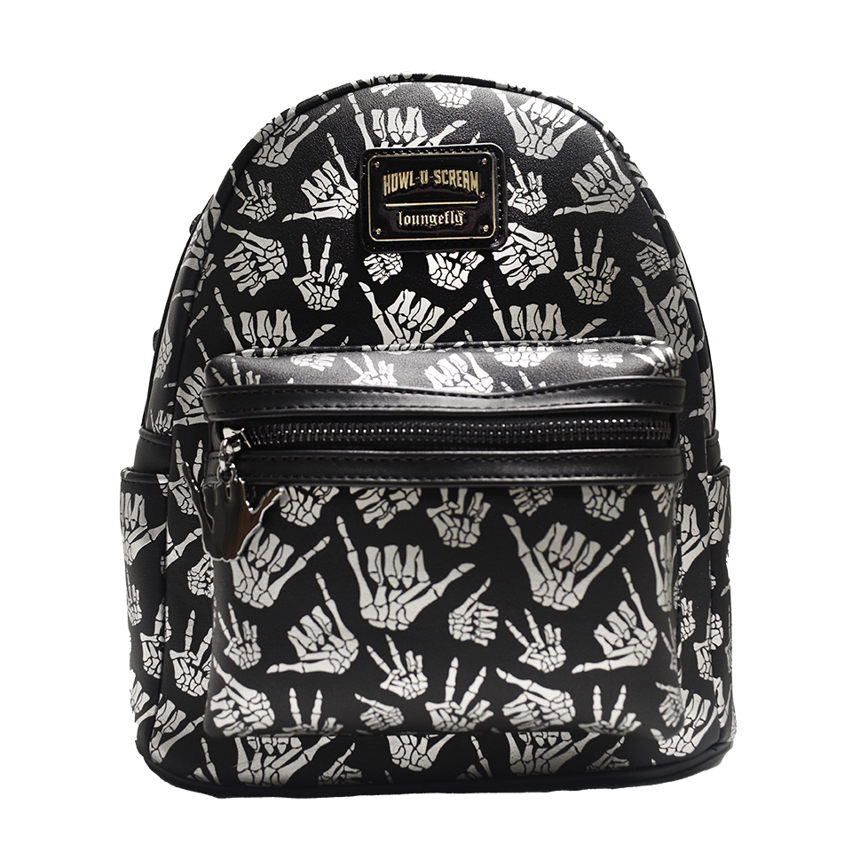 Howl-O-Scream Skeleton Hands Loungefly Backpack