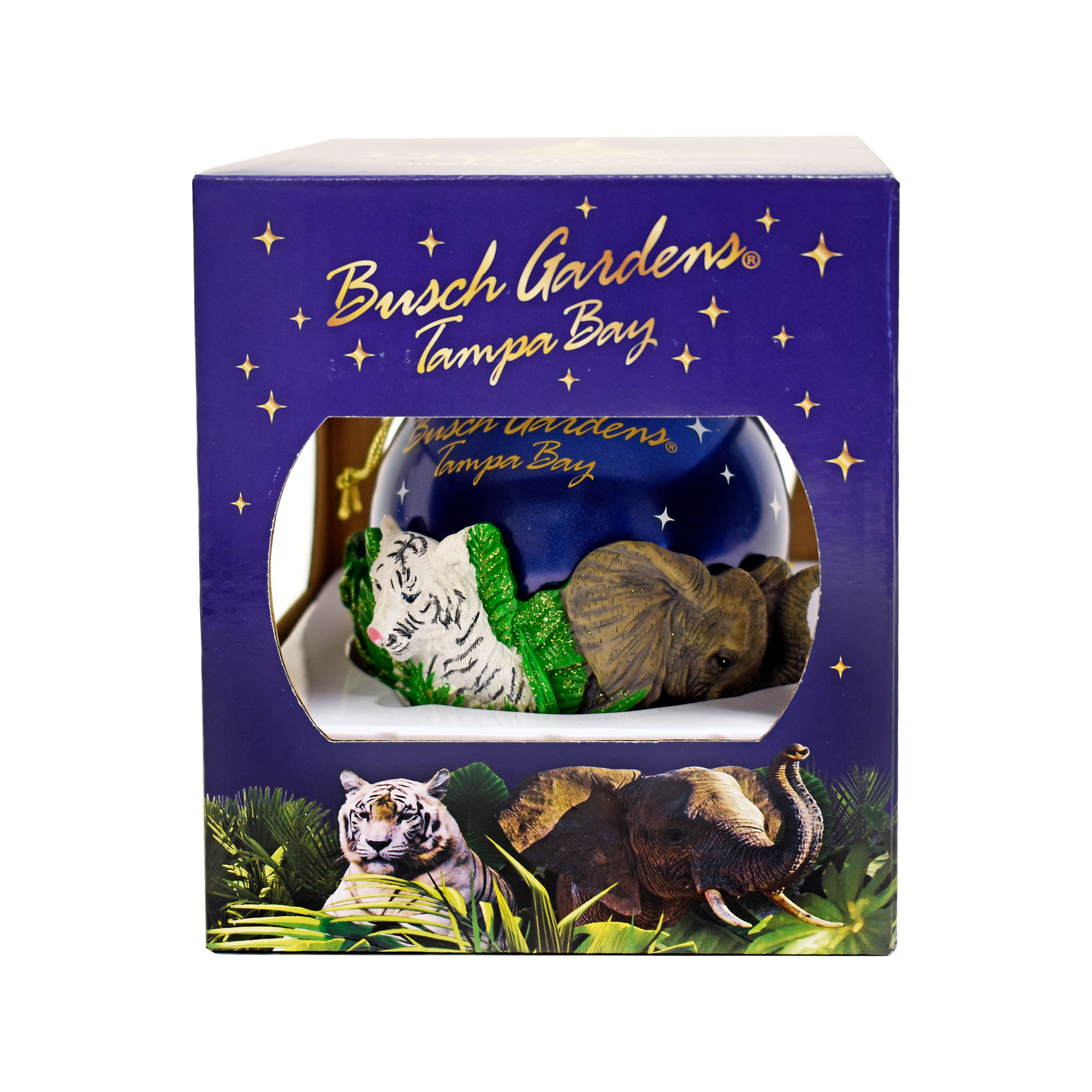 Busch Gardens Tampa Location Glass Ball Resin Ornament