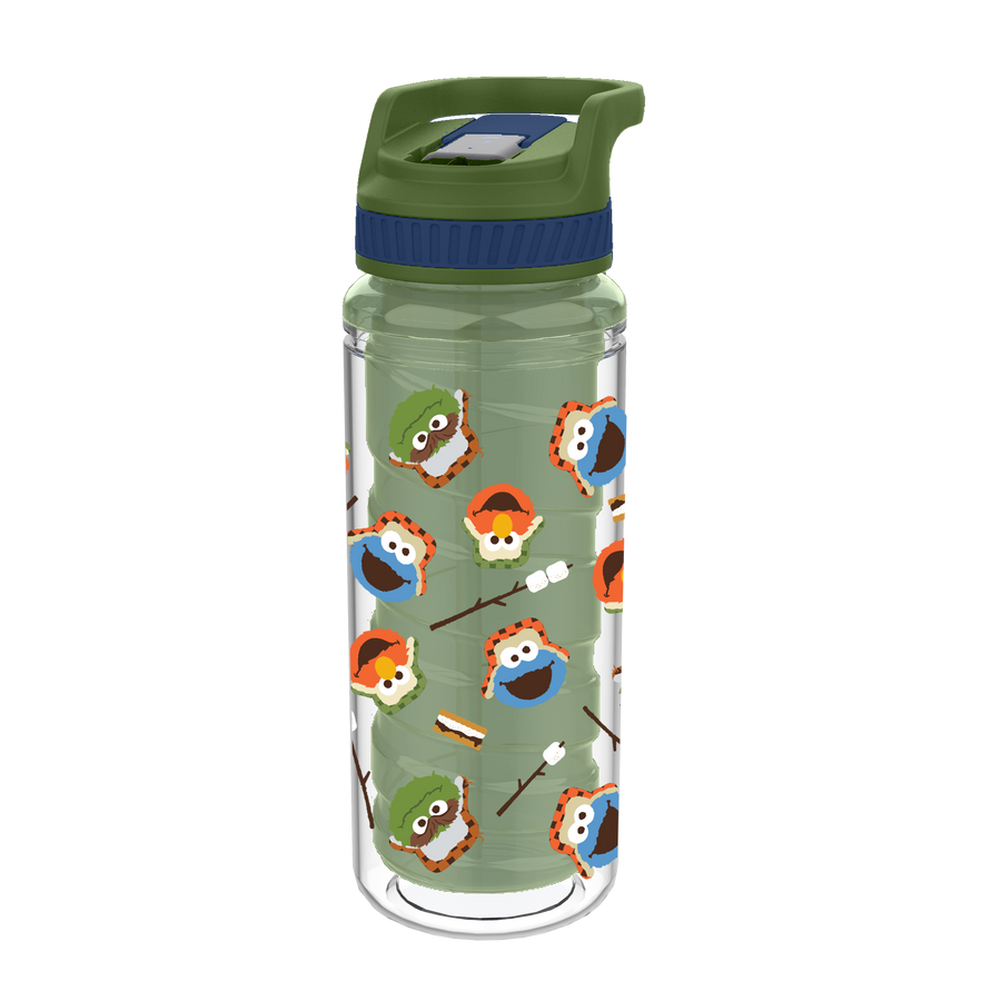 Sesame Street Camping Green Twist Bottle 16 Oz