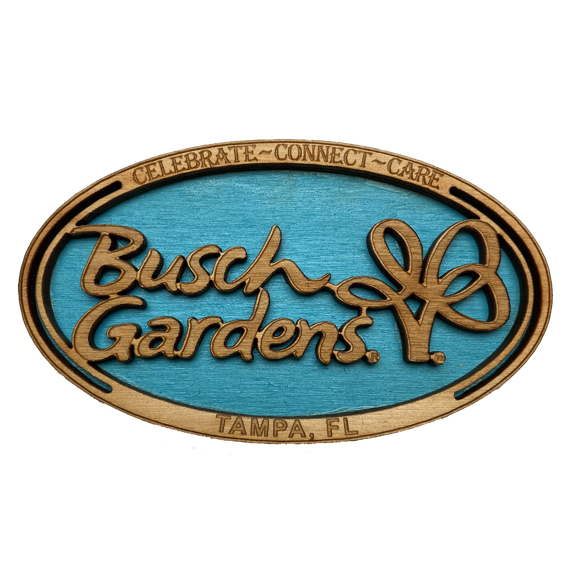 Busch Gardens Tampa Logo Wooden Magnet