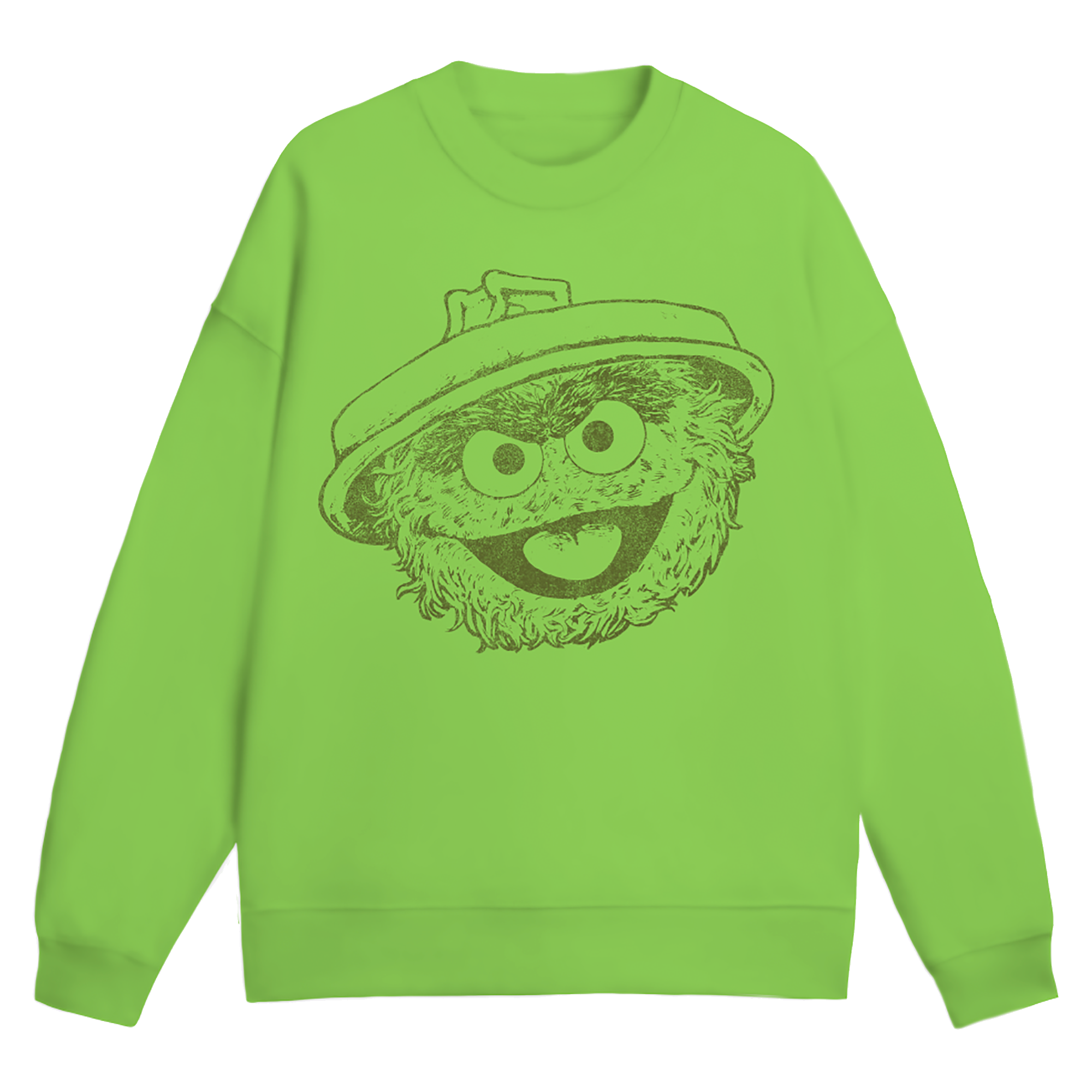 Sesame Street Big Face Oscar Green Youth Crew Fleece
