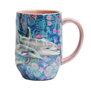 SeaWorld Dolphin Floral Mug