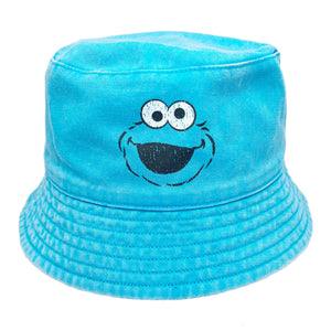 Sesame Street Cookie Monster Mineral Wash Youth Reversible Bucket Hat outside