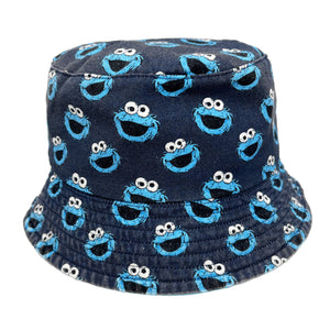 Sesame Street Cookie Monster Mineral Wash Youth Reversible Bucket Hat inside