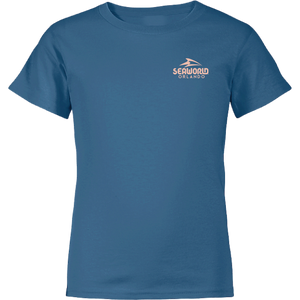 SeaWorld Greetings From Orlando Blue Youth Boy Tee front