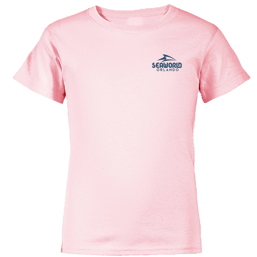 SeaWorld Greetings From Orlando Pink Youth Girl Tee back