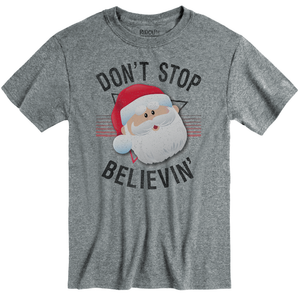 Rudolph the Red-Nosed Reindeer® Santa Grey Adult Tee front