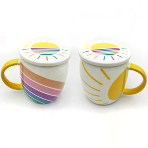 Rainbow Pastel Mug & Coaster